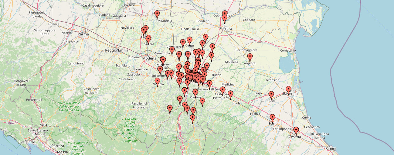 mappa  imprese funebri convenzionate
